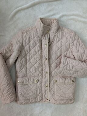 J. Crew Factory Cream Quilted Diamond Puffer Jacket